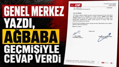 Genel Merkez Yazdı, Ağbaba Geçmişiyle Cevap Verdi