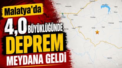Malatya'da  4,0 Büyüklüğünde Deprem Meydana Geldi