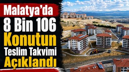 Malatya'da 8 Bin 106 Konutun Teslim Takvimi Açıklandı