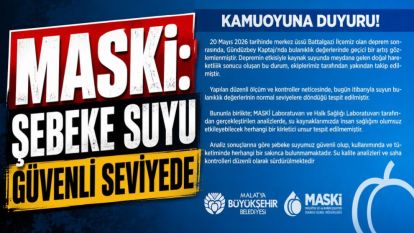 MASKİ: Şebeke Suyu Güvenli Seviyede