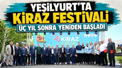 Yeşilyurt'ta Kiraz Festivali Üç Yıl Sonra Yeniden Başladı