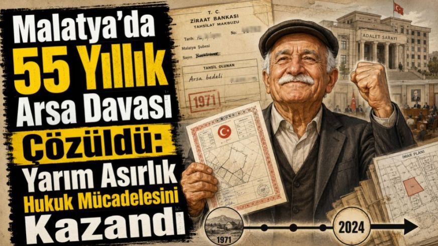 Malatya'da 55 Yıllık Arsa Davası Çözüldü: Yarım Asırlık Hukuk Mücadelesini Kazandı