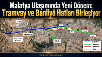 Malatya Ulaşımında Yeni Dönem: Tramvay ve Banliyö Hatları Birleşiyor