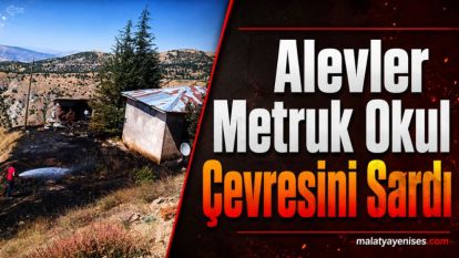 Alevler Metruk Okul Çevresini Sardı