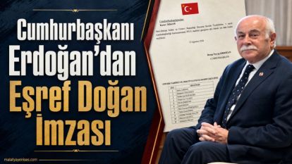 Cumhurbaşkanı Erdoğan'dan Eşref Doğan İmzası