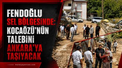 Fendoğlu sel bölgesinde: Kocaözü'nün talebini Ankara'ya taşıyacak