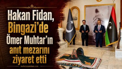Hakan Fidan, Bingazi'de Ömer Muhtar'ın anıt mezarını ziyaret etti
