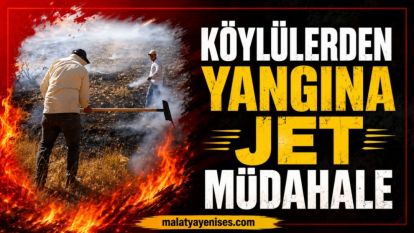 Köylülerden Yangına Jet Müdahale 