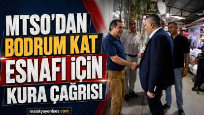 MTSO'dan bodrum kat esnafı için kura çağrısı