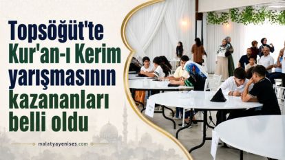 Topsöğüt'te Kur'an-ı Kerim yarışmasının kazananları belli oldu