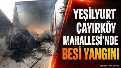 Yeşilyurt Çayırköy Mahallesi'nde besi yangını