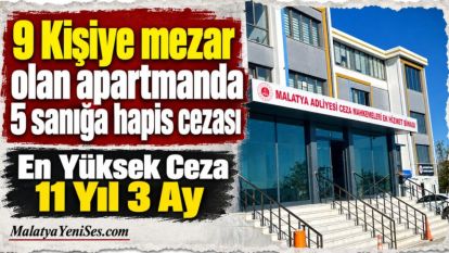 9 Kişiye mezar olan apartmanda 5 sanığa hapis cezası