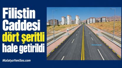 Filistin Caddesi dört şeritli hale getirildi