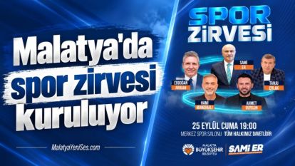 Malatya'da spor zirvesi kuruluyor