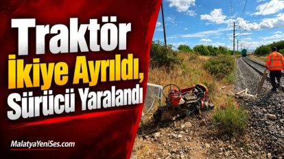 Traktör İkiye Ayrıldı, Sürücü Yaralandı