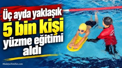 Üç ayda yaklaşık 5 bin kişi yüzme eğitimi aldı