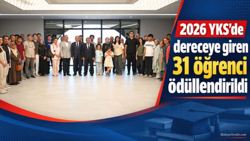 2026 YKS'de dereceye giren 31 öğrenci ödüllendirildi