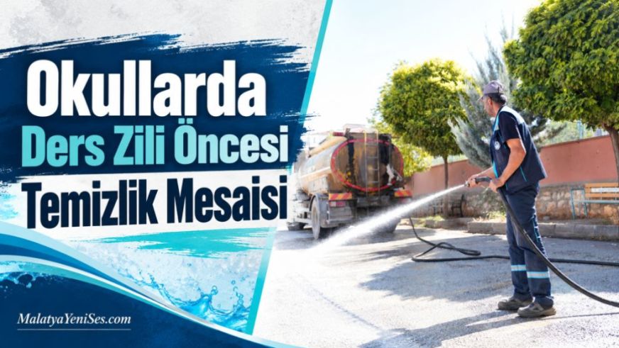 Okullarda Ders Zili Öncesi Temizlik Mesaisi
