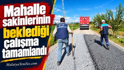 Mahalle sakinlerinin beklediği çalışma tamamlandı