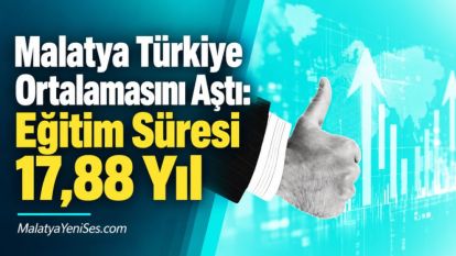 Malatya Türkiye Ortalamasını Aştı: Eğitim Süresi 17,88 Yıl