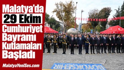Malatya'da 29 Ekim Cumhuriyet Bayramı Kutlamaları Başladı
