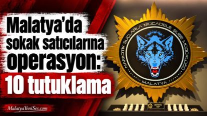 Malatya'da sokak satıcılarına operasyon: 10 tutuklama