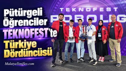 Pütürgeli Öğrenciler TEKNOFEST'te Türkiye Dördüncüsü