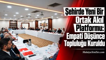 Şehirde Yeni Bir Ortak Akıl Platformu: Empati Düşünce Topluluğu Kuruldu