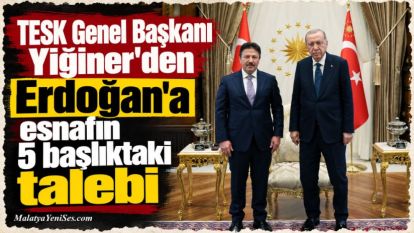 TESK Genel Başkanı Yiğiner'den Erdoğan'a esnafın 5 başlıktaki talebi