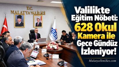 Valilikte Eğitim Nöbeti: 628 Okul Kamera ile Gece Gündüz İzleniyor!