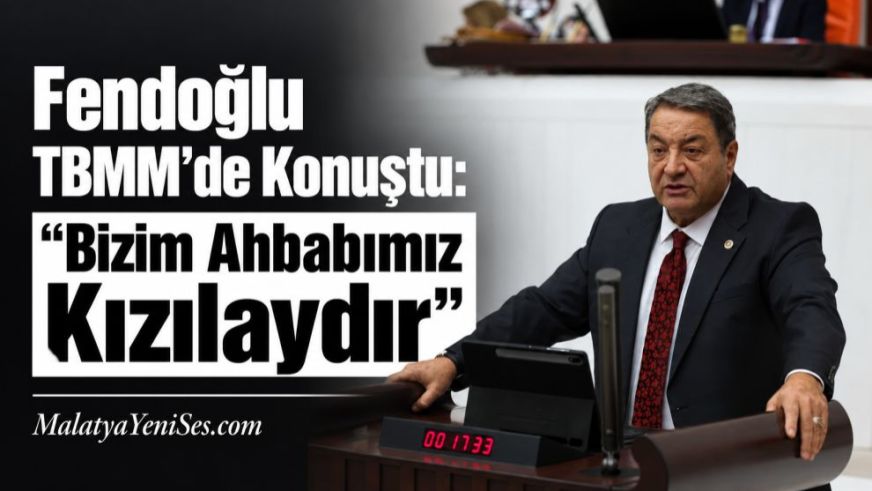Fendoğlu  TBMM'de Konuştu: "Bizim Ahbabımız Kızılaydır"