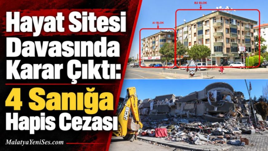 Hayat Sitesi Davasında Karar Çıktı: 4 Sanığa Hapis Cezası