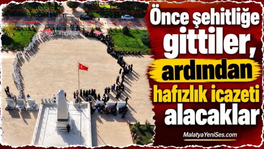 Önce şehitliğe gittiler, ardından hafızlık icazeti alacaklar